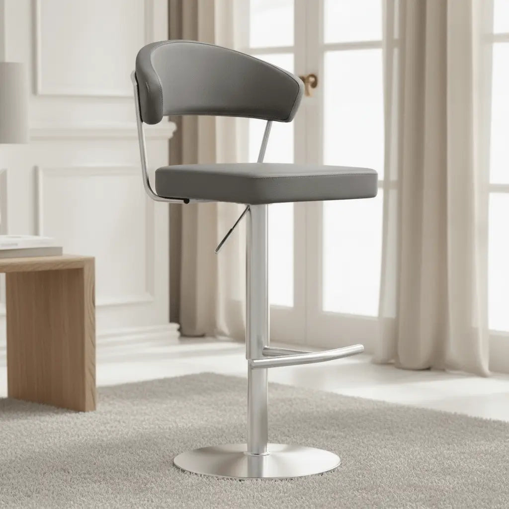 Cosmo Grey Steel Barstool Counter Stools| TOV