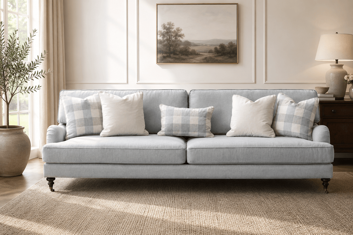 Cottage Calm by Noof Alaboudi Blue XL Sofa Sofas & Loveseats| Roots Furniture