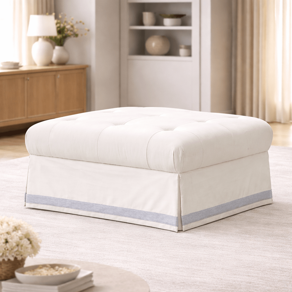 Cottage Calm by Noof Alaboudi Ottoman Ottomans| Roots Furniture