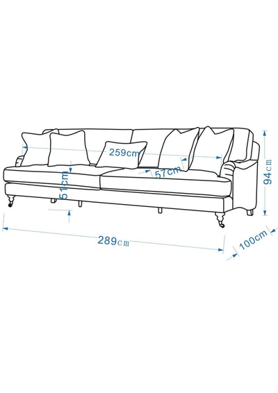 Cottage Calm by Nouf Alaboudi XL Sofa - Al Rugaib Furniture