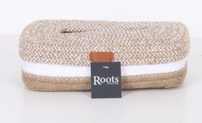COTTON/JUTE TISSUE BOX - RECTANGULAR - Al Rugaib Furniture