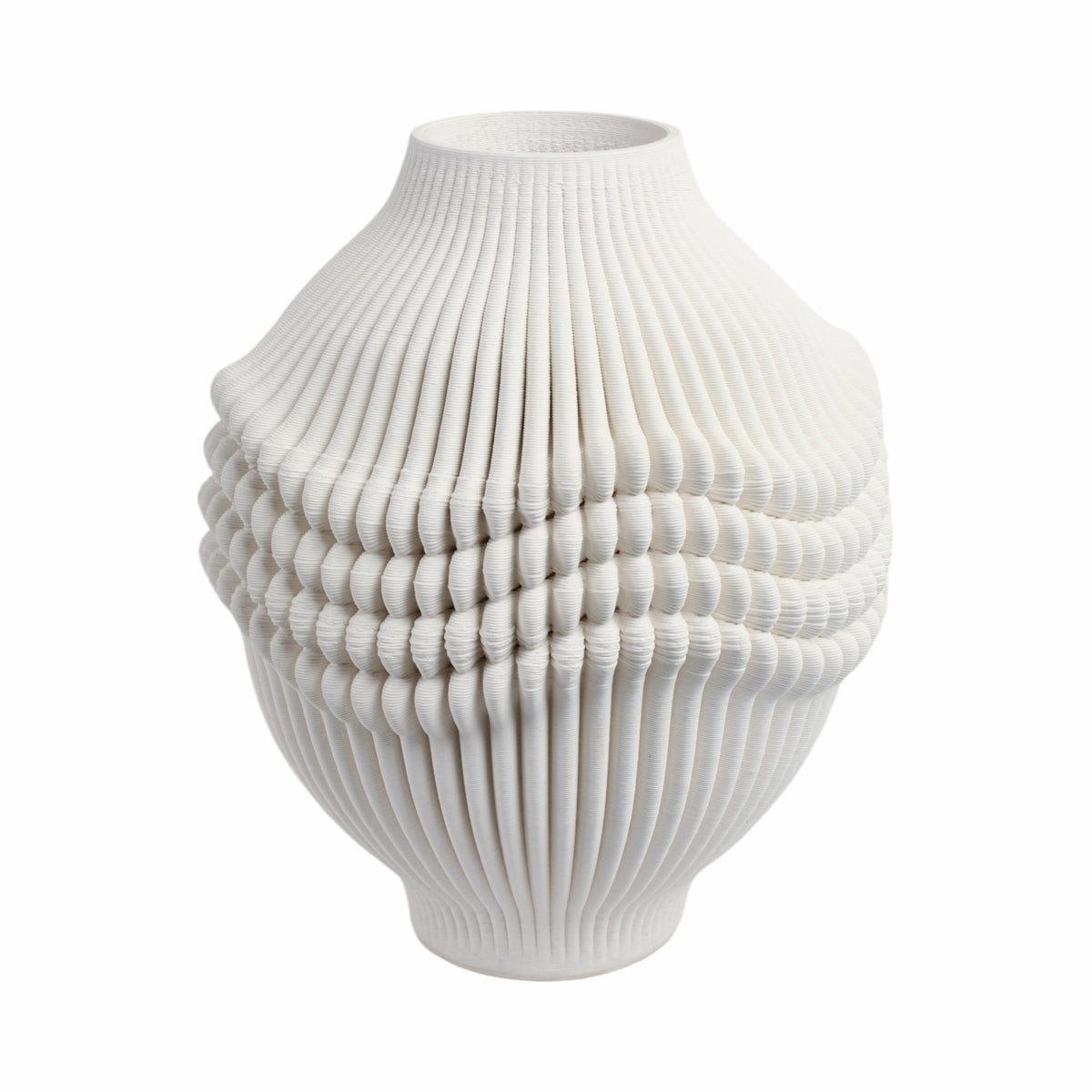 coulter 3d Printed Porcelain Vase, Ivory Vases and Jars| Sagebrook Home