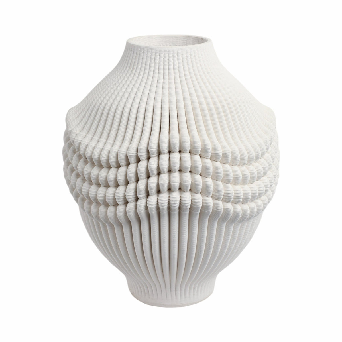 coulter 3d Printed Porcelain Vase, Ivory Vases and Jars| Sagebrook Home