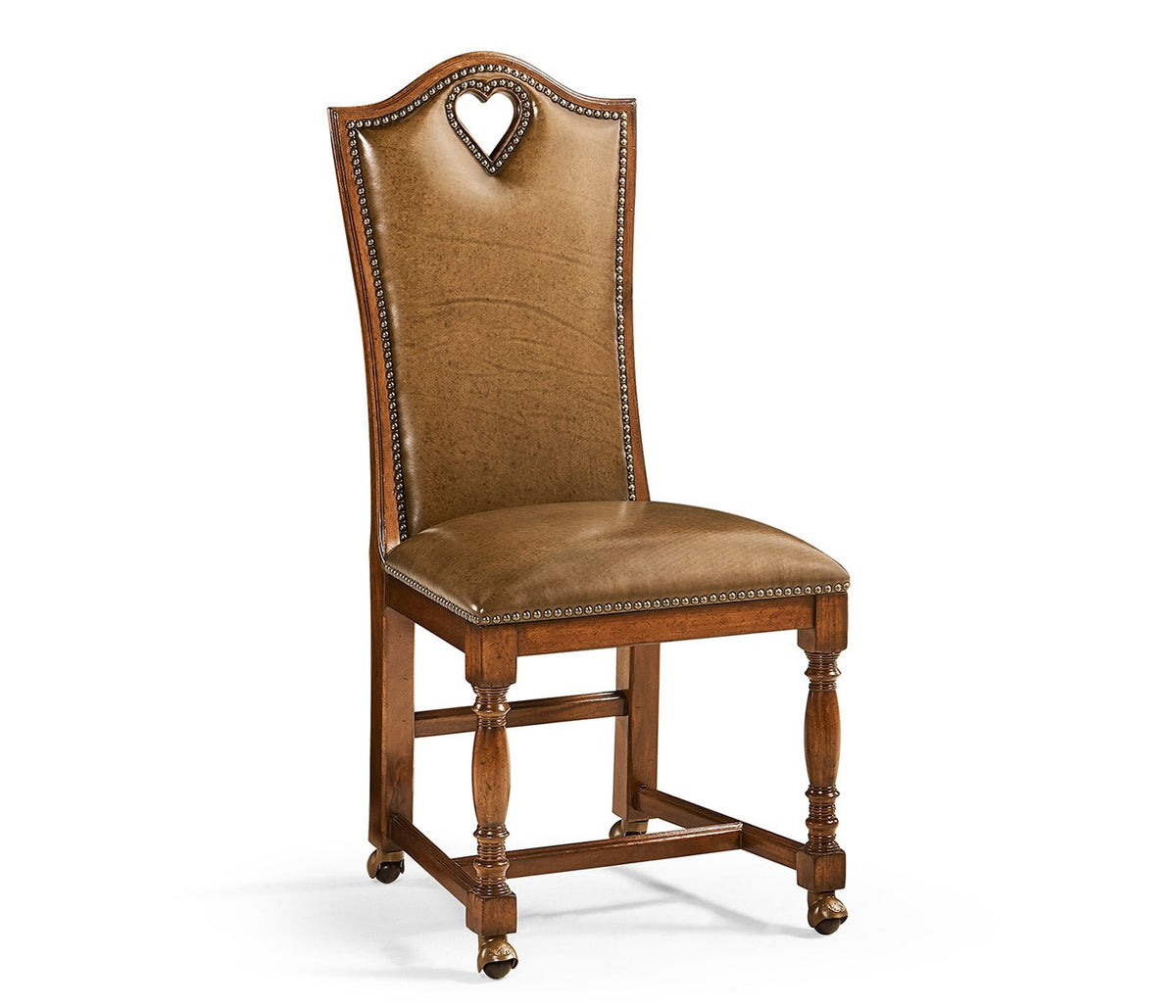 Country Farmhouse Collection - High Back Playing Card "Heart" Side Chair Dining Chairs| Jonathan Charles