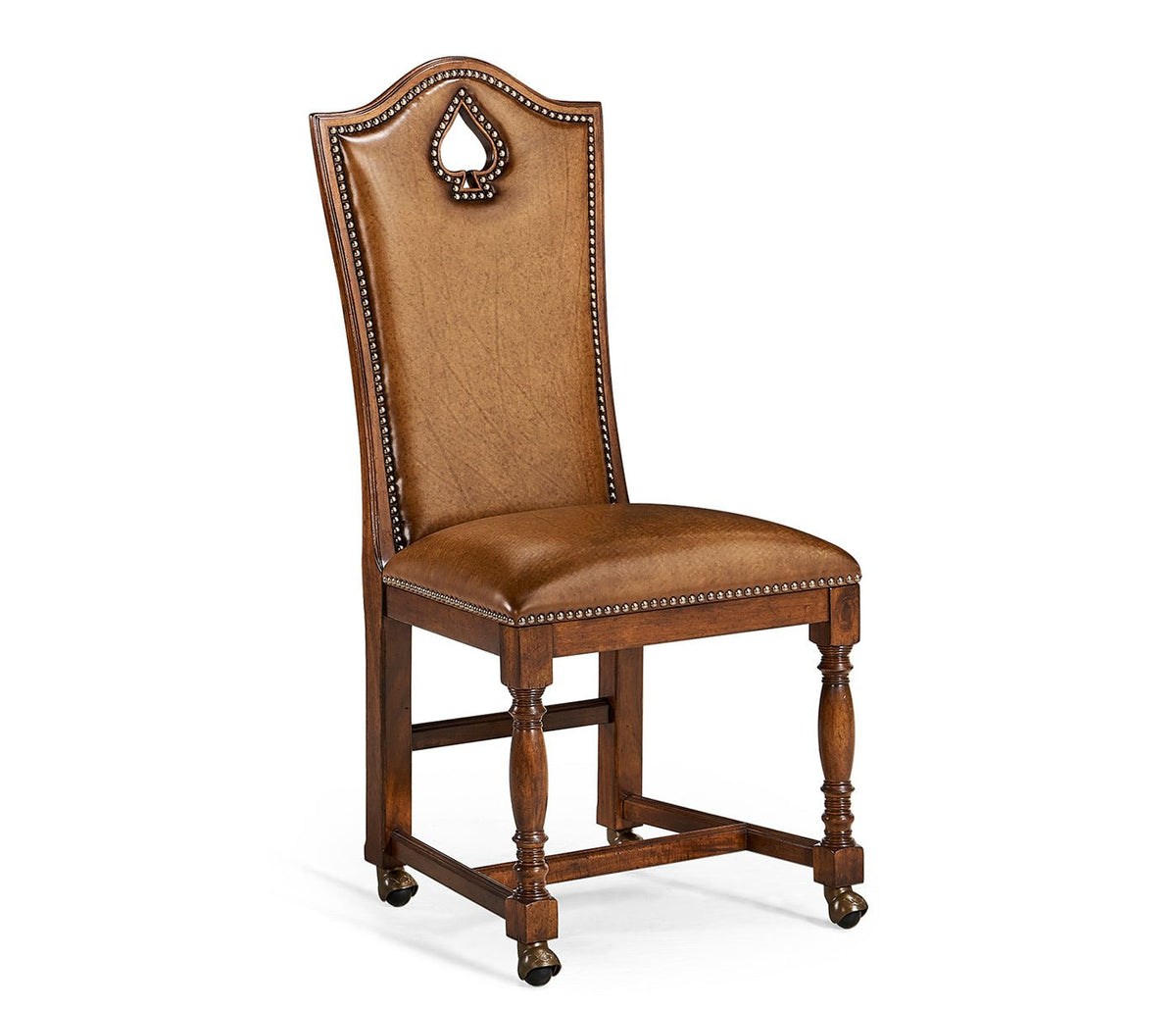 Country Farmhouse Collection - High Back Playing Card "Spade" Side Chair Dining Chairs| Jonathan Charles