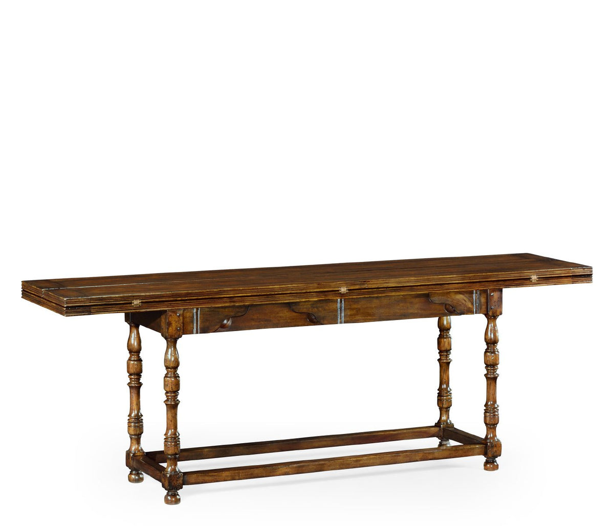Country Farmhouse Collection - Large Walnut Hunt Table Consoles & Sideboards| Jonathan Charles