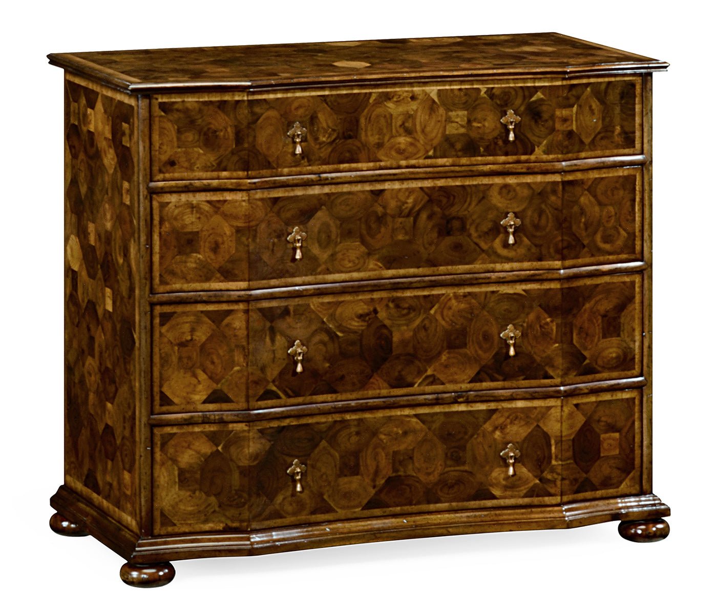 Country Farmhouse Collection - Oyster veneer large chest of drawers Dressers| Jonathan Charles