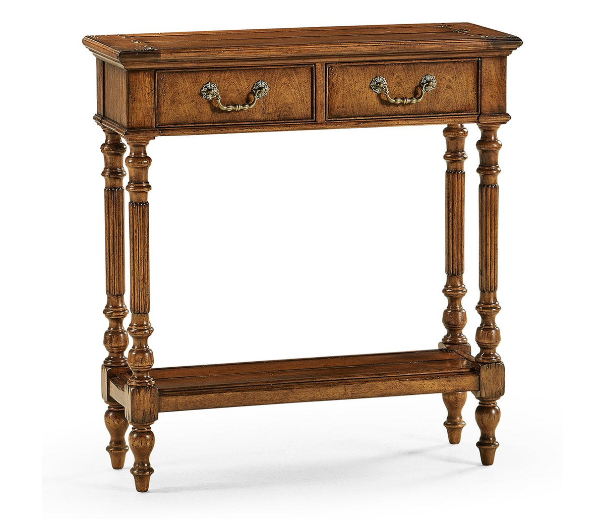 Country Farmhouse Collection - Small Narrow Walnut Console Table Consoles & Sideboards| Jonathan Charles