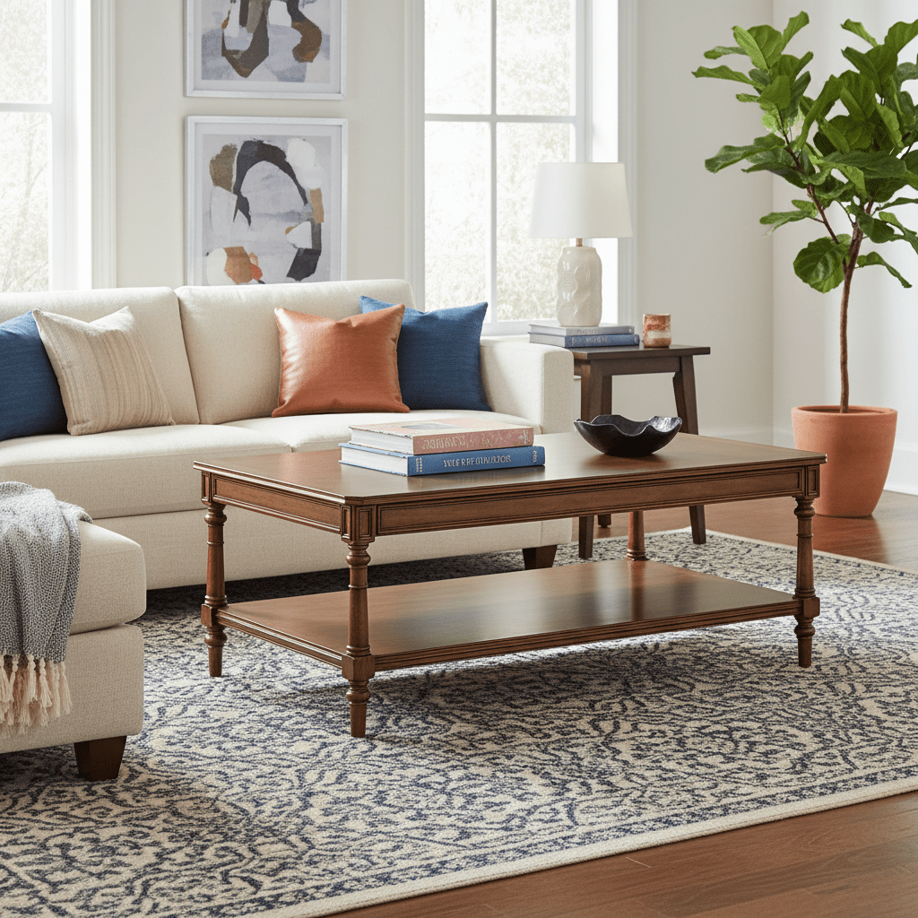 Country Farmhouse Collection - Victorian style walnut coffee table Coffee Tables| Jonathan Charles