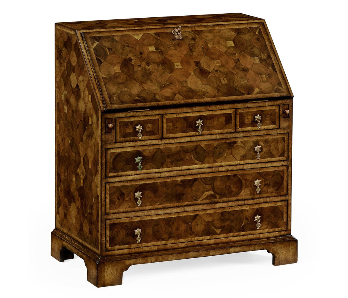 Country Farmhouse Collection - William & Mary Walnut & Oyster Bureau Desk| Jonathan Charles