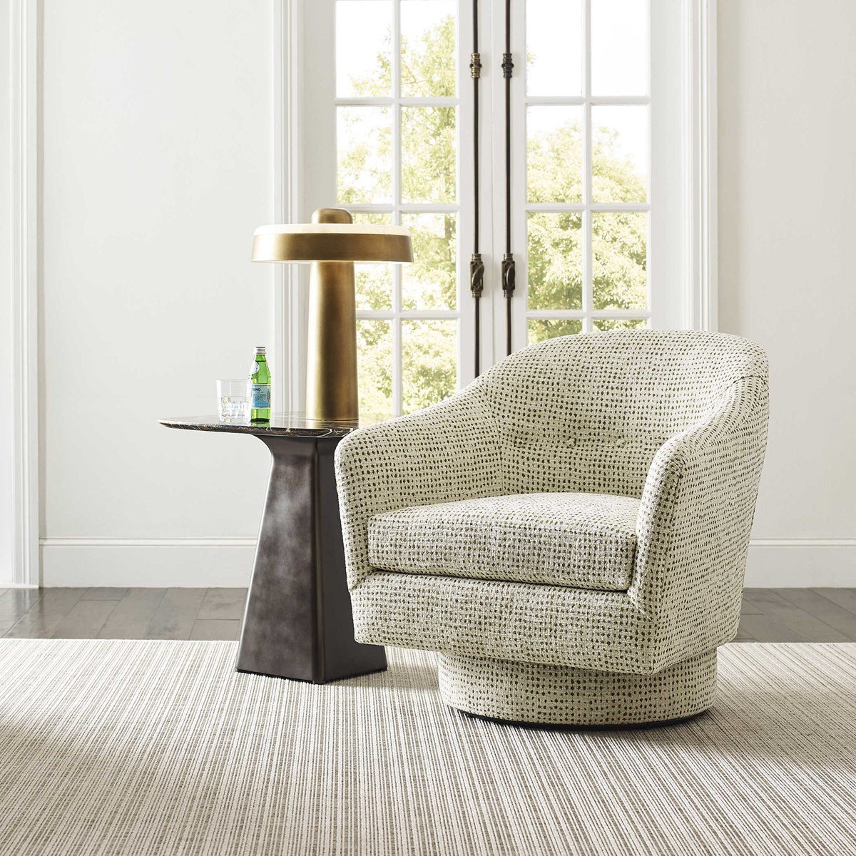 Coupe Swivel Chair - Olive Dot Chairs| Uttermost