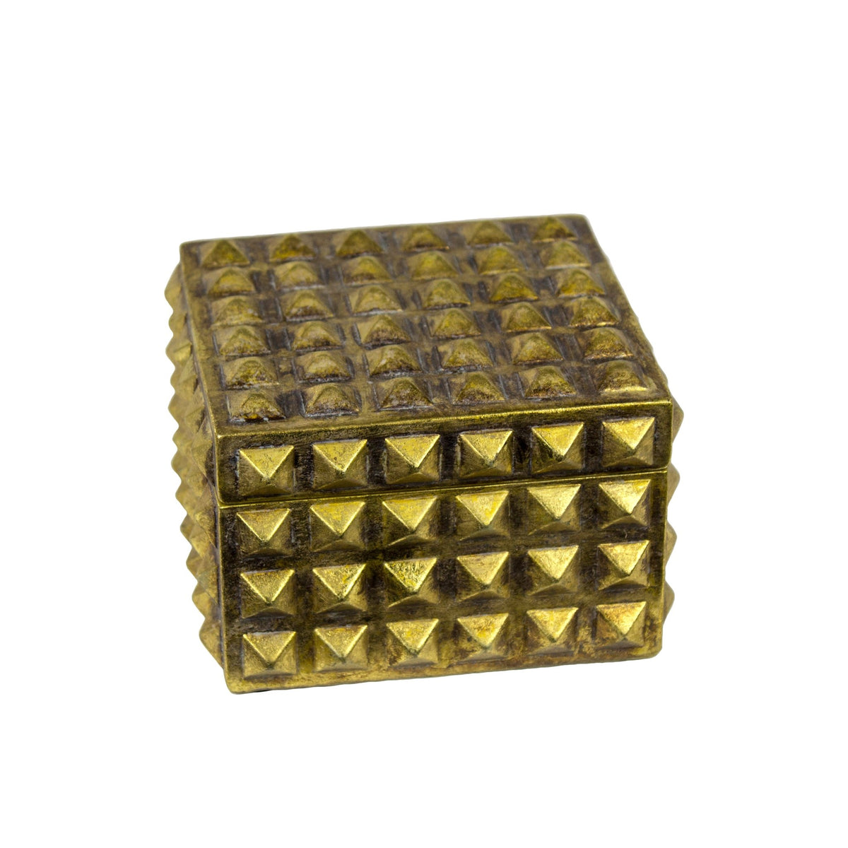 Covered Box, Resin, Gold Table Decors| Sagebrook Home