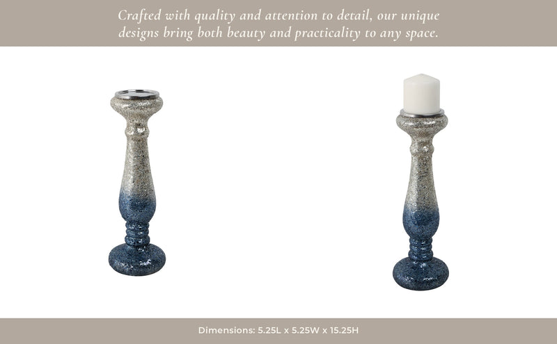 CRACKLED CANDLE HOLDER - Al Rugaib Furniture