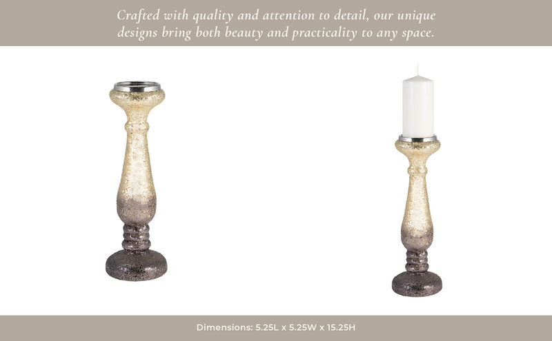CRACKLED CANDLE HOLDER - Al Rugaib Furniture