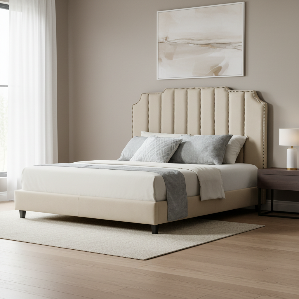 Cream Beauty Queen Bed Beds| Roots Furniture