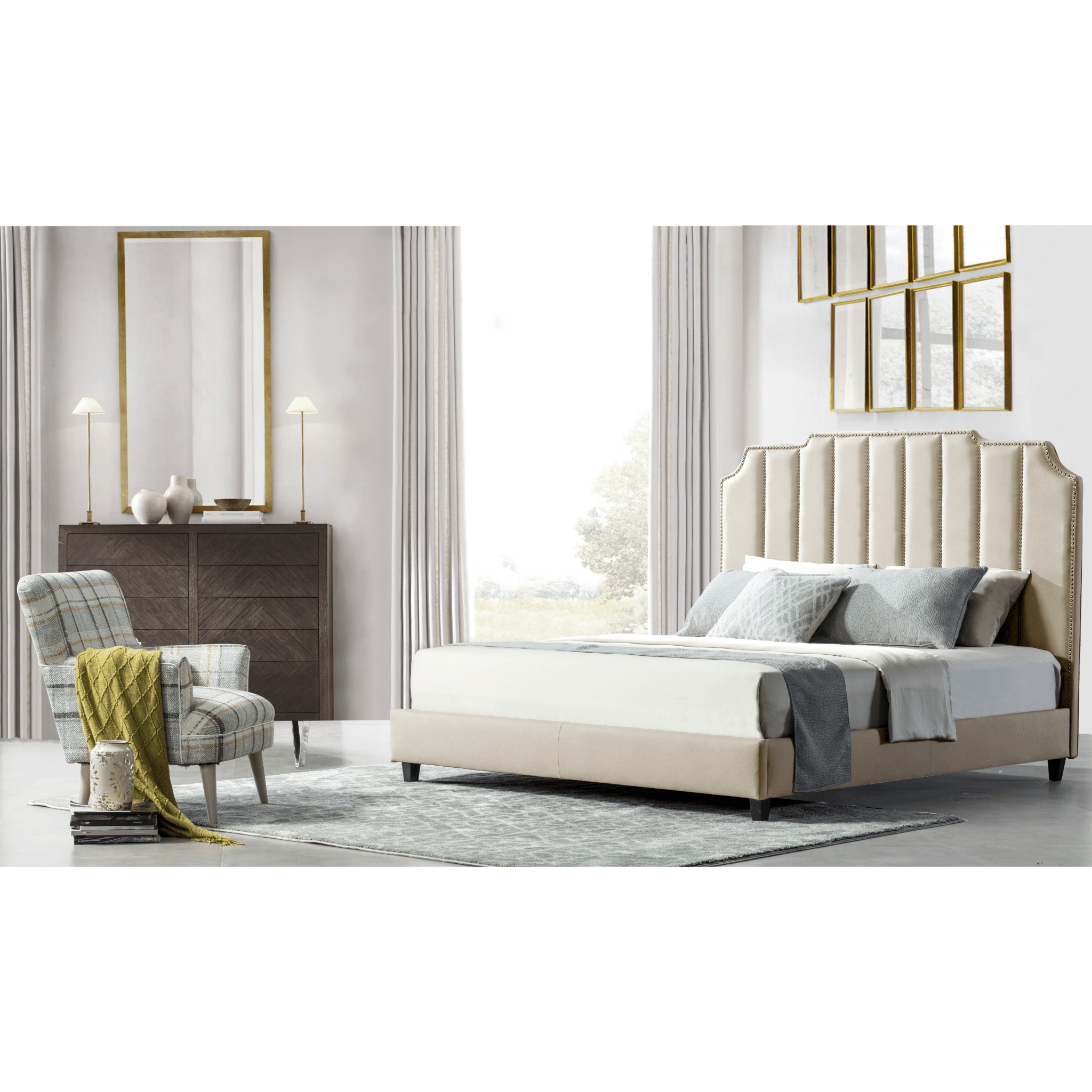 Cream Beauty Queen Bed Beds| Roots Furniture