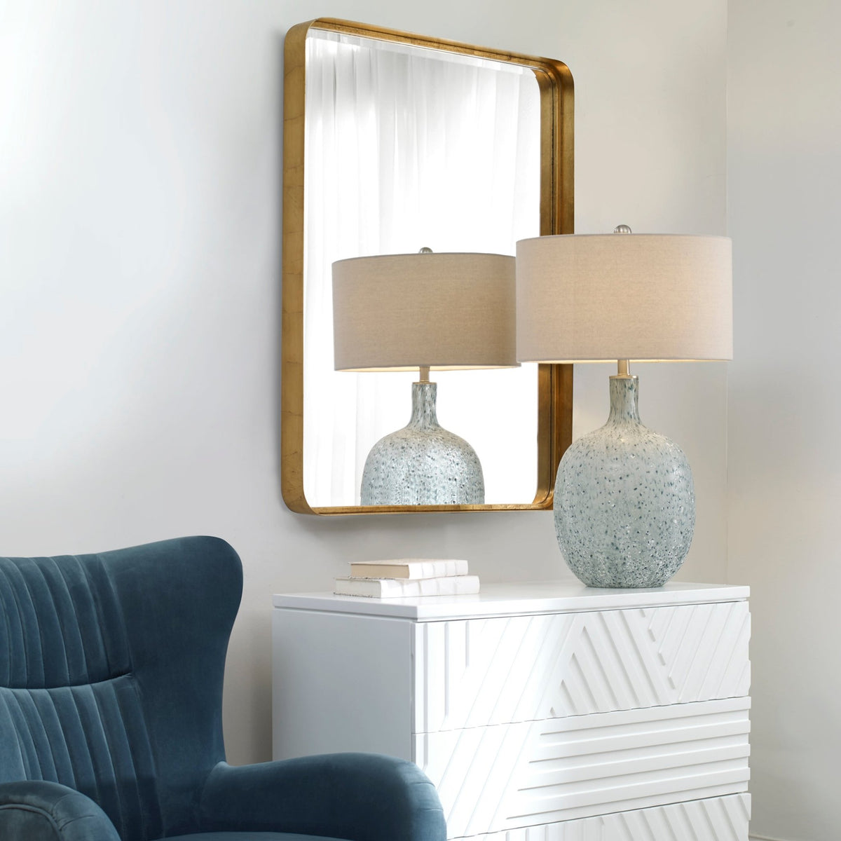 Crofton Gold Large Mirror Mirrors| Uttermost
