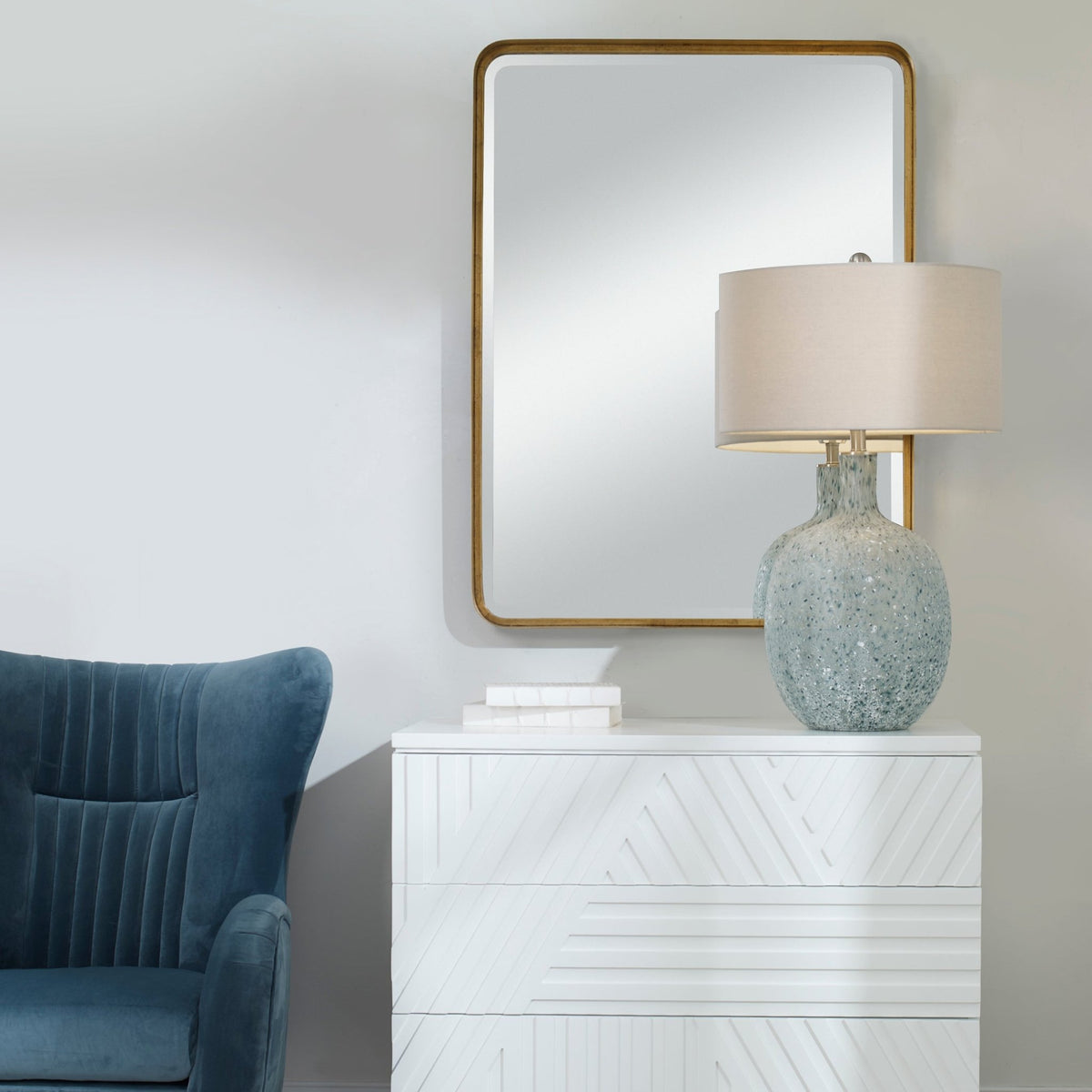 Crofton Gold Large Mirror Mirrors| Uttermost