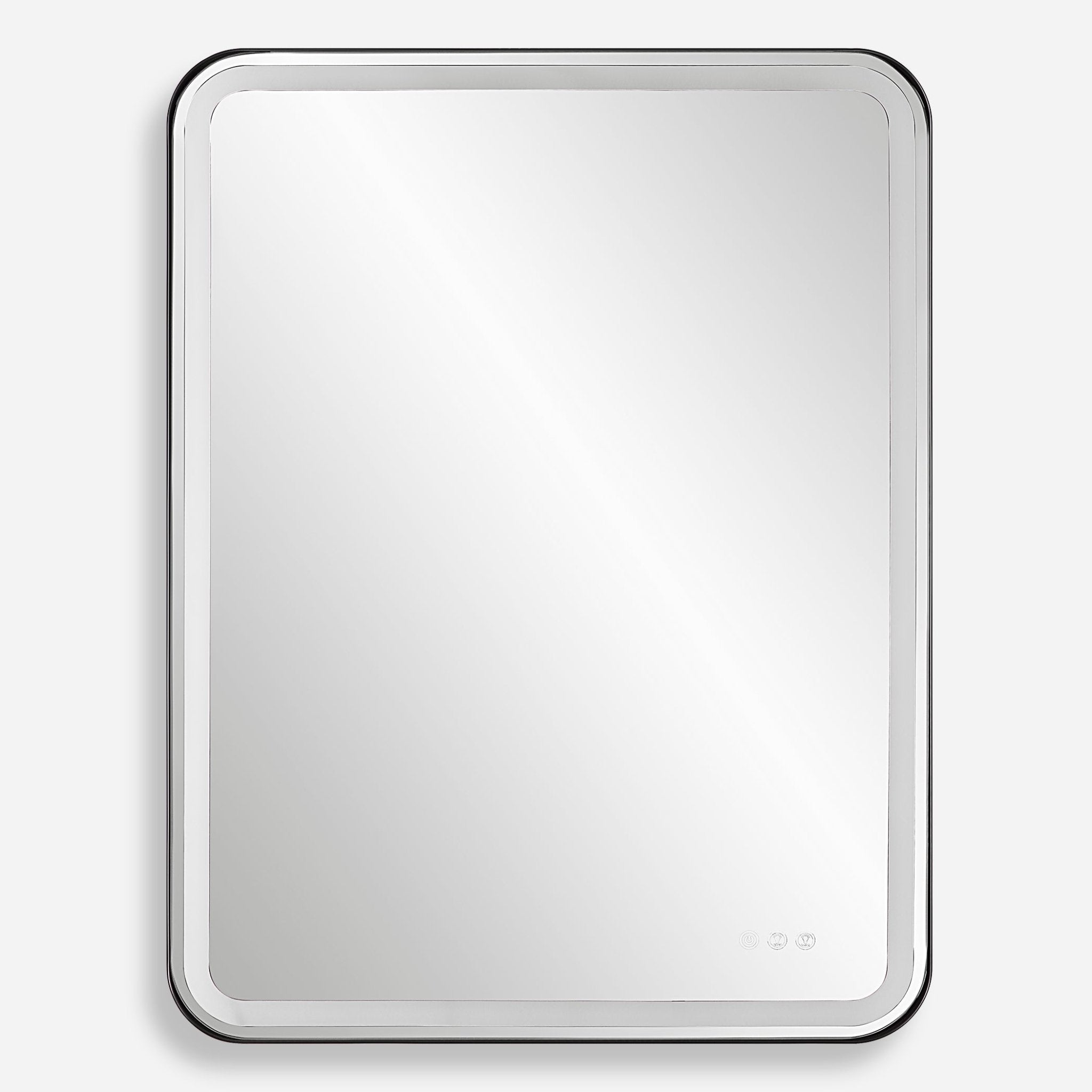 Crofton Lighted Large Mirror, Black Mirrors| Uttermost