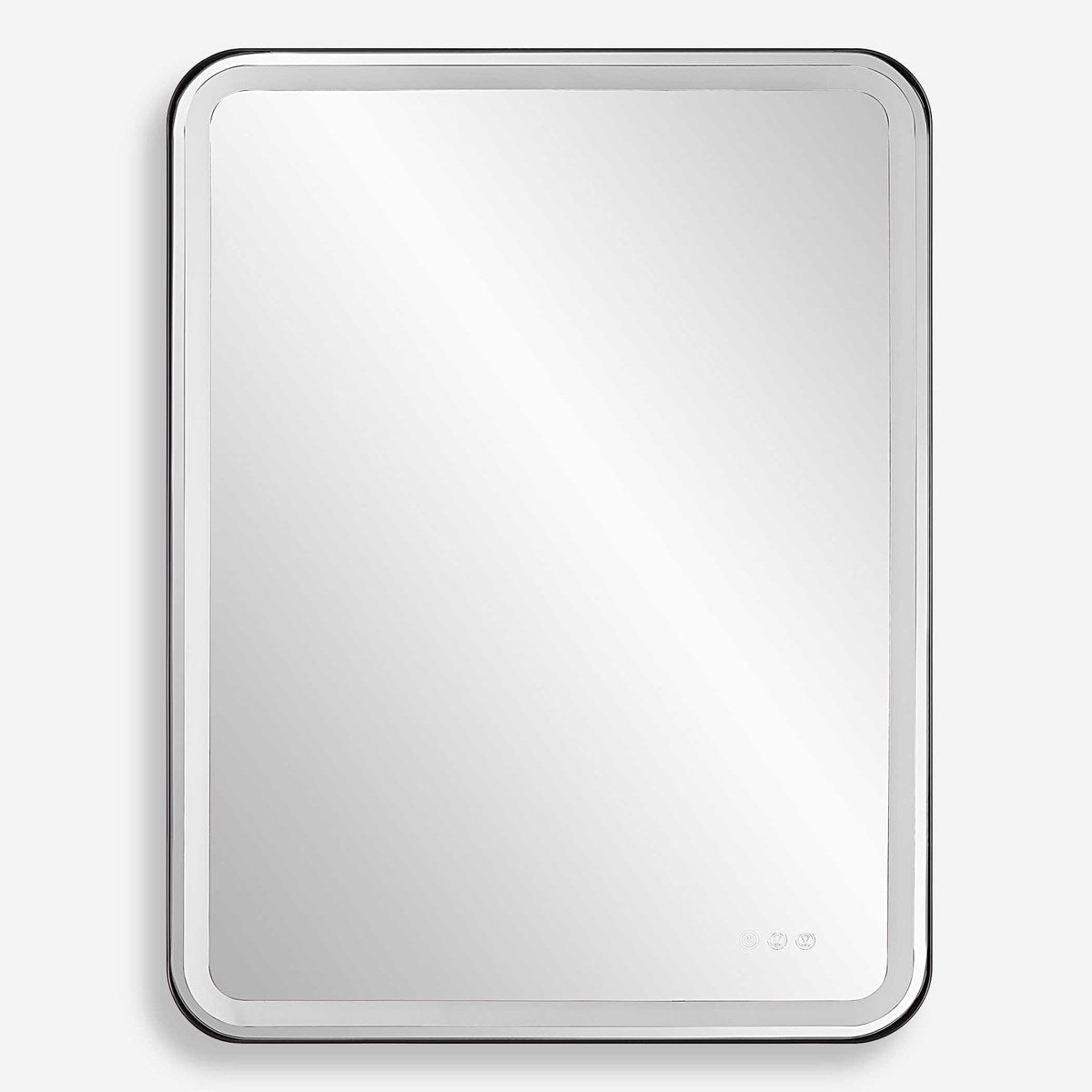 Crofton Lighted Large Mirror, Black Mirrors| Uttermost