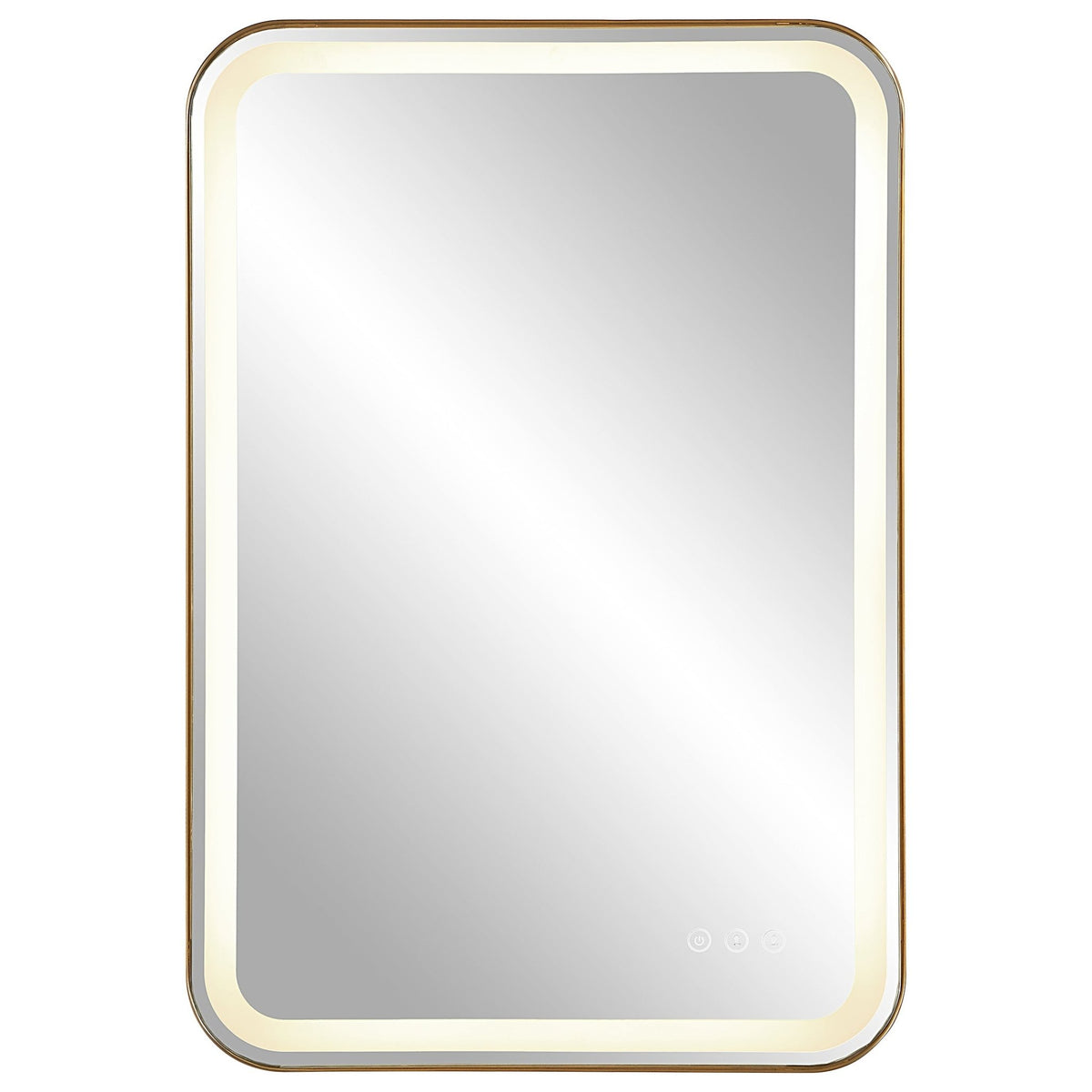 Crofton Lighted Vanity Mirror, Brass Mirrors| Uttermost