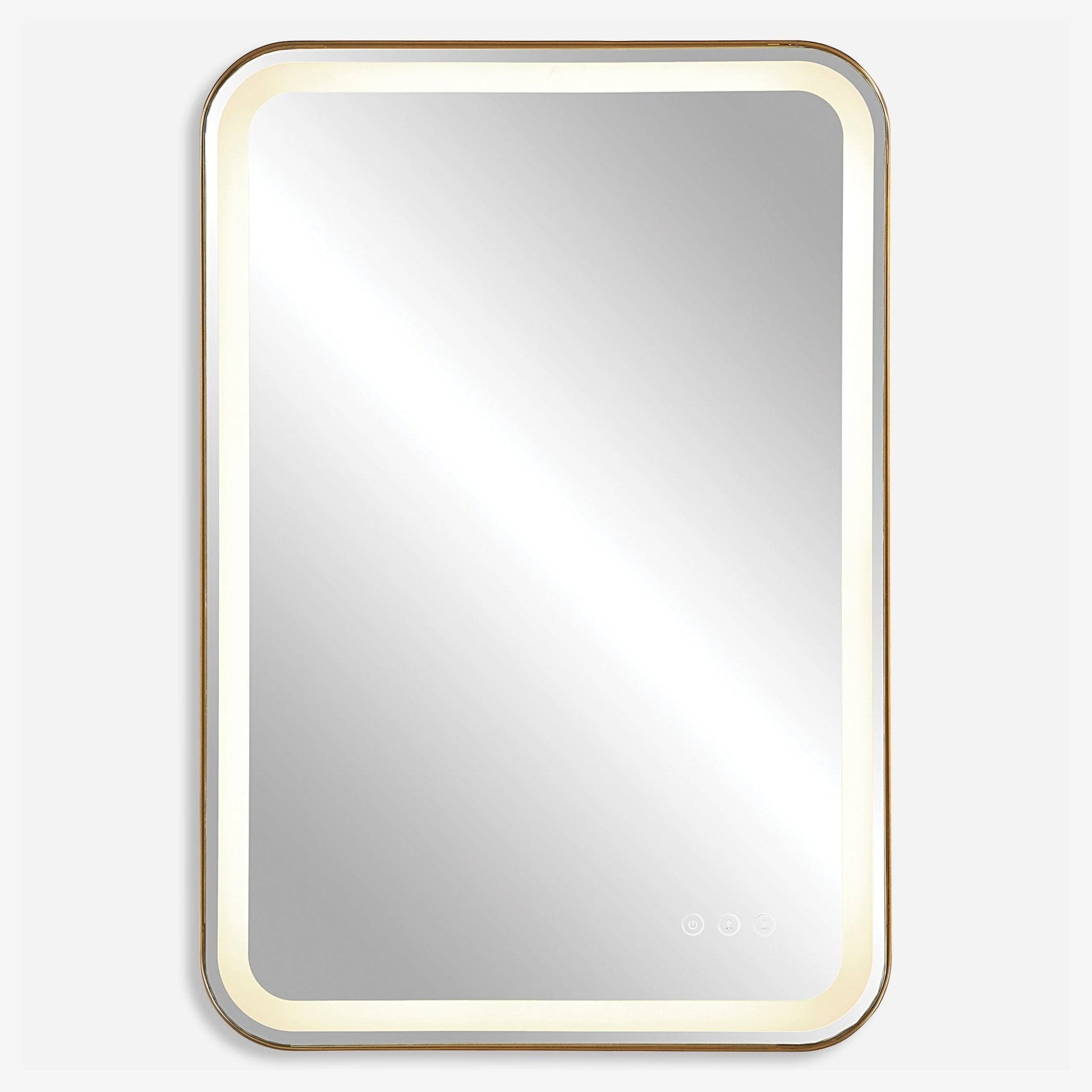 Crofton Lighted Vanity Mirror, Brass Mirrors| Uttermost