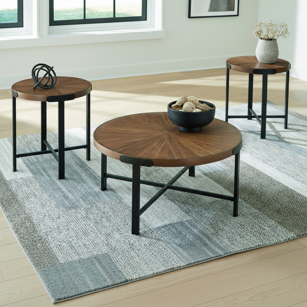 Crosstrail Occasional Table Set (3/CN) Table Sets| Ashley Homestore