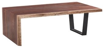 Crotch Cut Walnut 54" Waterfall Cocktail Table - T-CW54-WC Counter Tables| Fairfield Chair