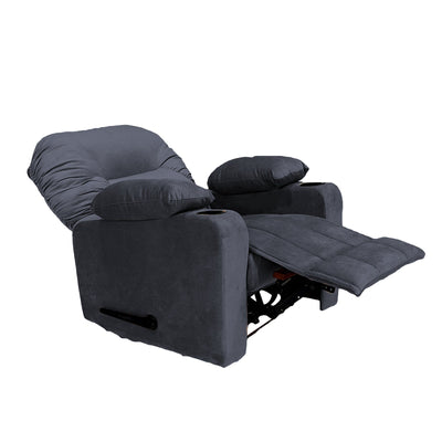 Crown Seat | Velvet Classic Cinematic Recliner Chair With Cups Holder - Al Rugaib Furniture