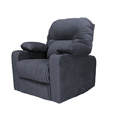 Crown Seat | Velvet Classic Cinematic Recliner Chair With Cups Holder - Al Rugaib Furniture