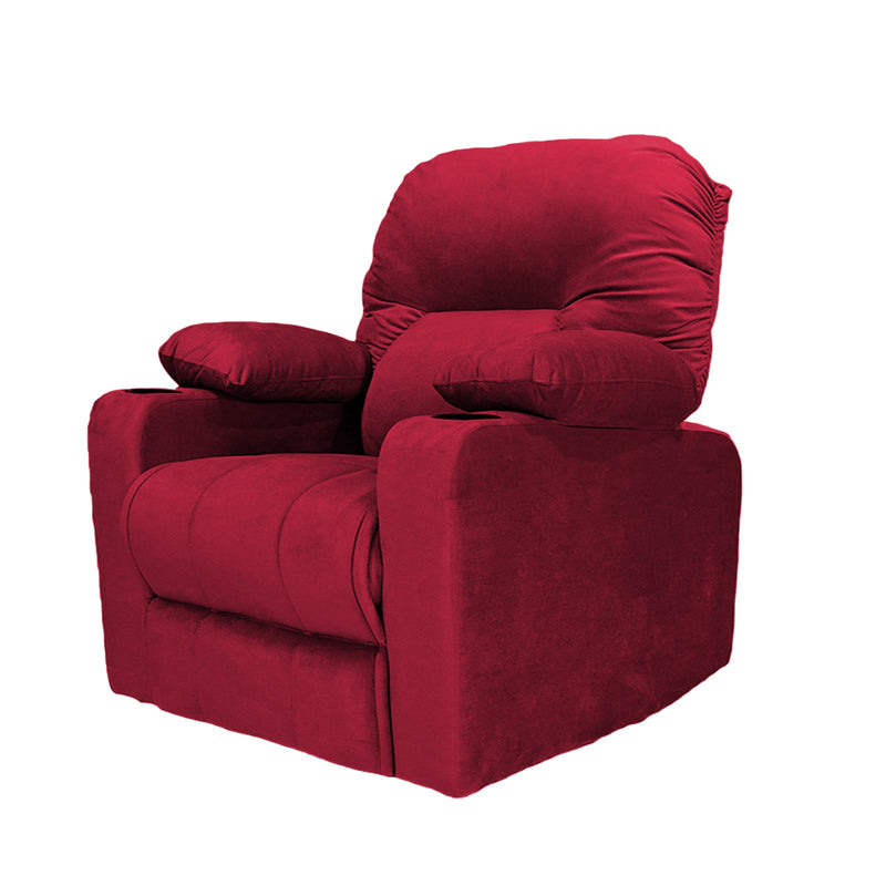 Crown Seat | Velvet Rocking Cinematic Recliner Chair With Cups Holder - Al Rugaib Furniture