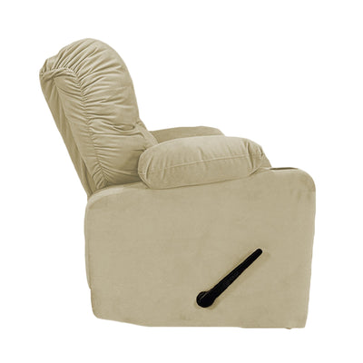 Crown Seat | Velvet Rocking Cinematic Recliner Chair With Cups Holder - Al Rugaib Furniture