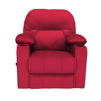 Crown Seat | Velvet Rocking Cinematic Recliner Chair With Cups Holder - Al Rugaib Furniture