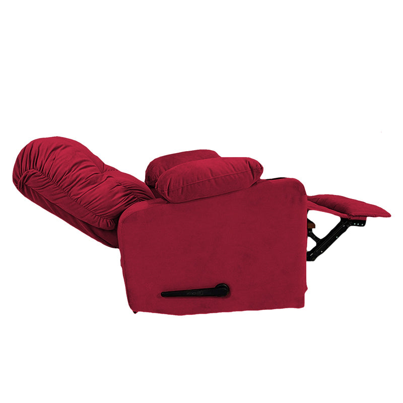 Crown Seat | Velvet Rocking & Rotating Cinematic Recliner Chair With Cups Holder - Al Rugaib Furniture