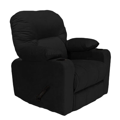 Crown Seat | Velvet Rocking & Rotating Cinematic Recliner Chair With Cups Holder - Al Rugaib Furniture