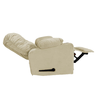 Crown Seat | Velvet Rocking & Rotating Cinematic Recliner Chair With Cups Holder - Al Rugaib Furniture