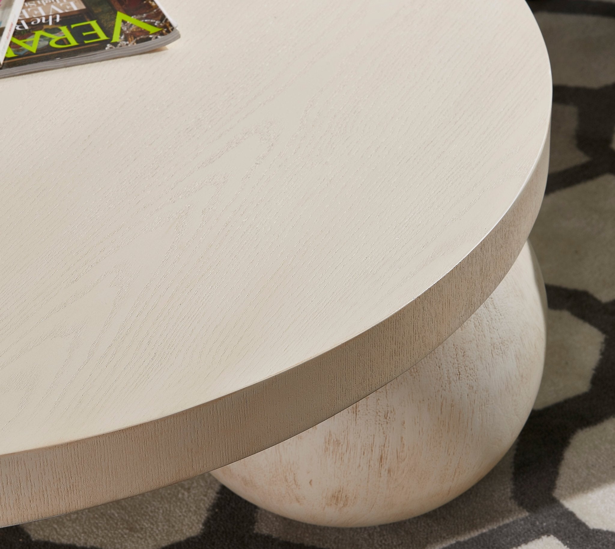 CRV Round offwhite COFFEE TABLE Coffee Tables| Crestview