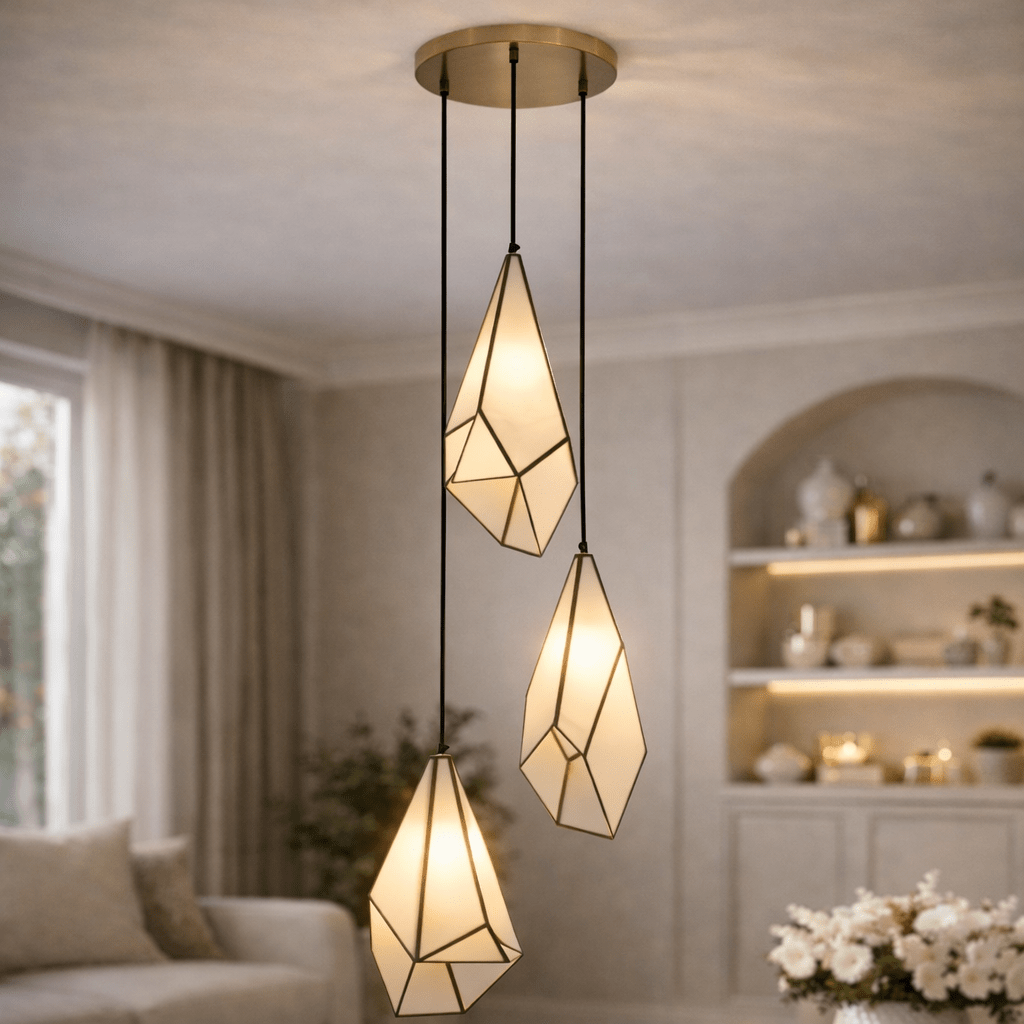 CRYSTAL BUNCH OF 3 PENDANT LAMP chandeliers| Roots Furniture