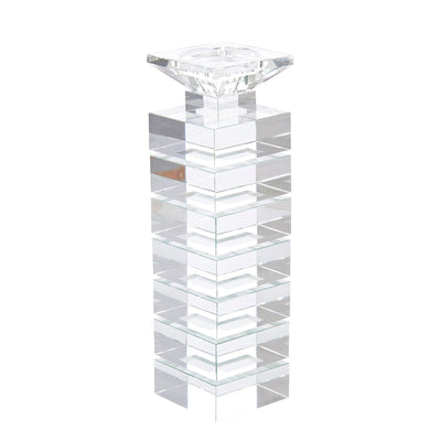 Crystal Candle Holder, Clear - Al Rugaib Furniture