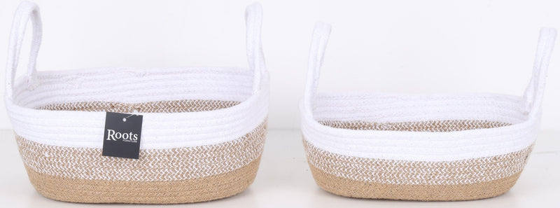 CTN/JUTE OVAL BASKET - Al Rugaib Furniture