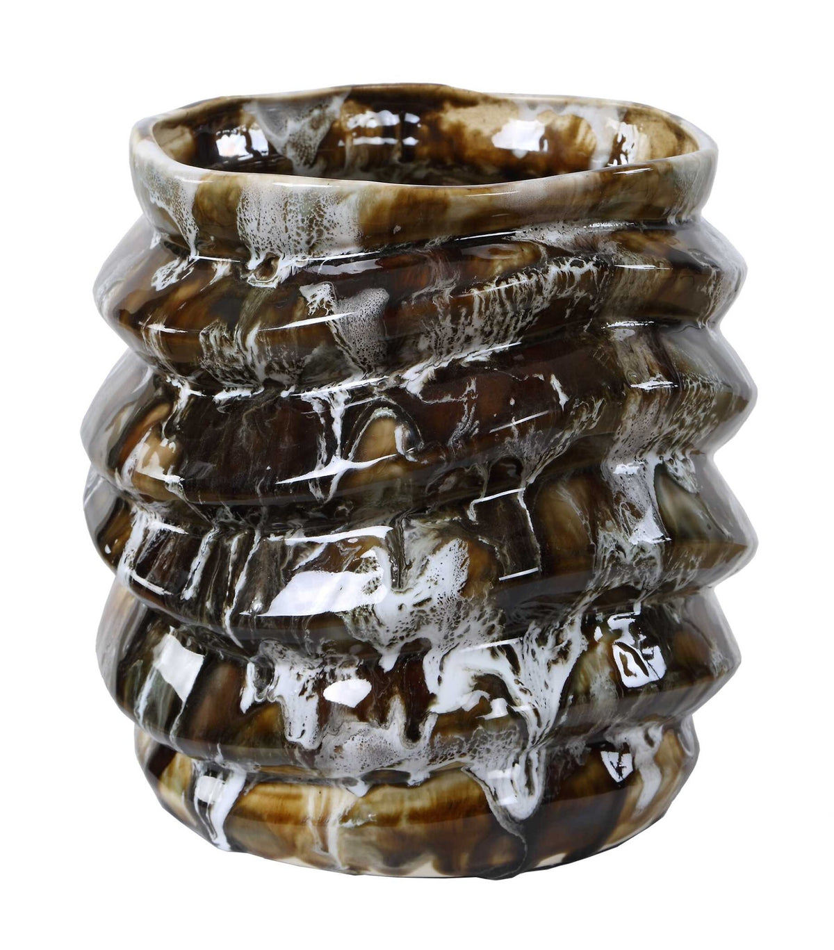 Cuoco Glazed Brown Vases, S/2 Vases and Jars| Uttermost