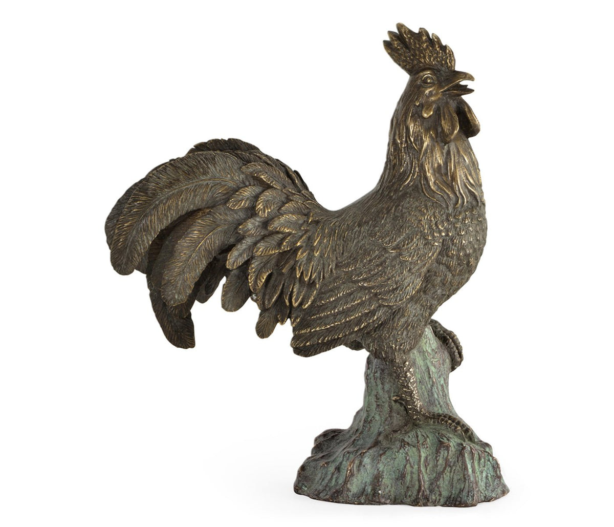 Curated Collection - Antique Dark Bronze Rooster Ground Decors| Jonathan Charles