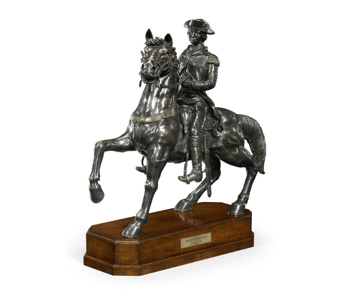 Curated Collection - Dark Antique Bronze George Washington Statue Ground Decors| Jonathan Charles