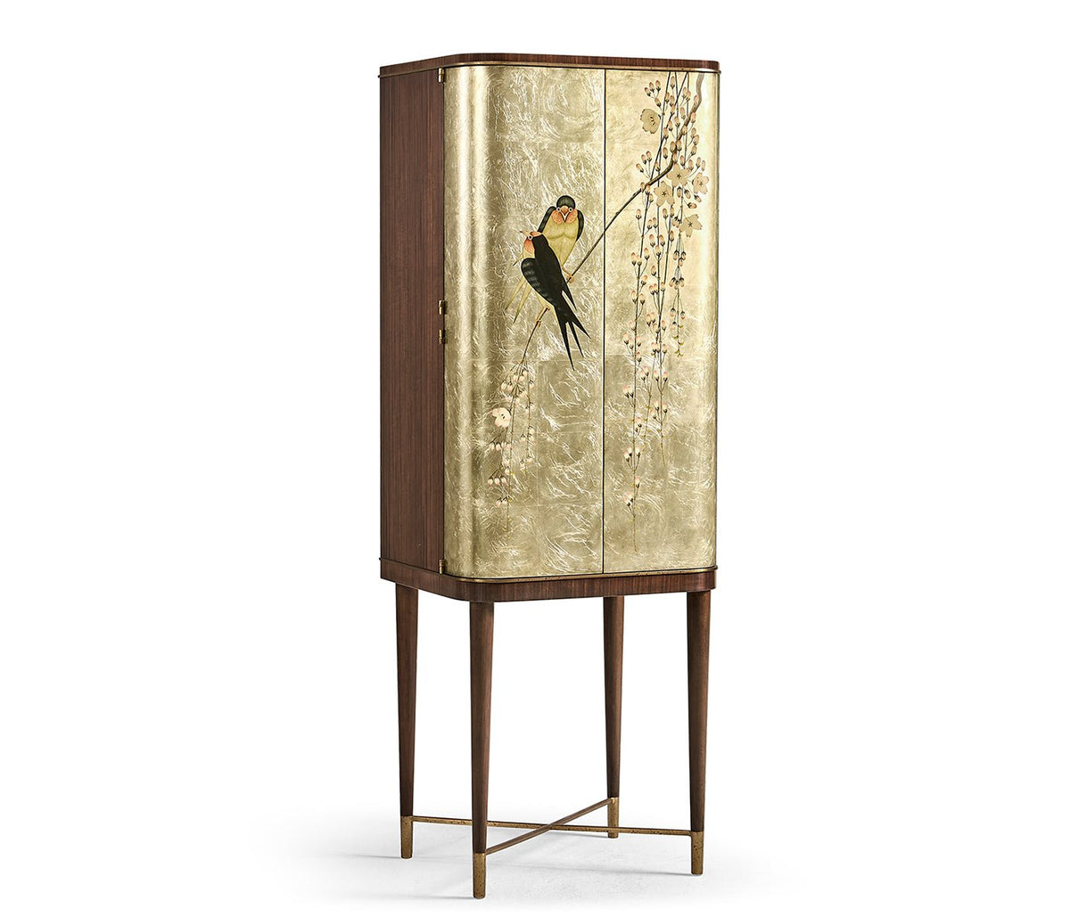 Curated Collection - Handpainted on Light Gold Foil Drinks Cabinet Cabinets & Chests| Jonathan Charles