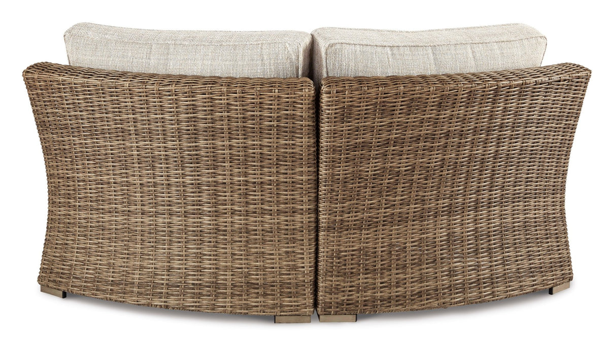Curved Corner Chair w/Cushion Outdoor Sectionals| Ashley Homestore