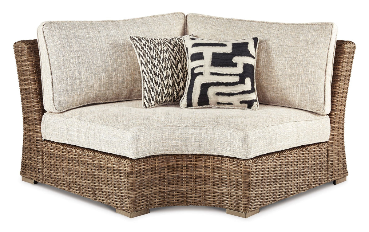 Curved Corner Chair w/Cushion Outdoor Sectionals| Ashley Homestore