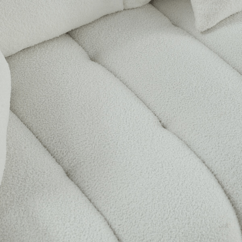 Curved Lines Lounge Sofa – 3 Seats – off - white - Al Rugaib Furniture