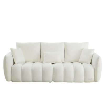 Curved Lines Lounge Sofa – 3 Seats – off - white - Al Rugaib Furniture