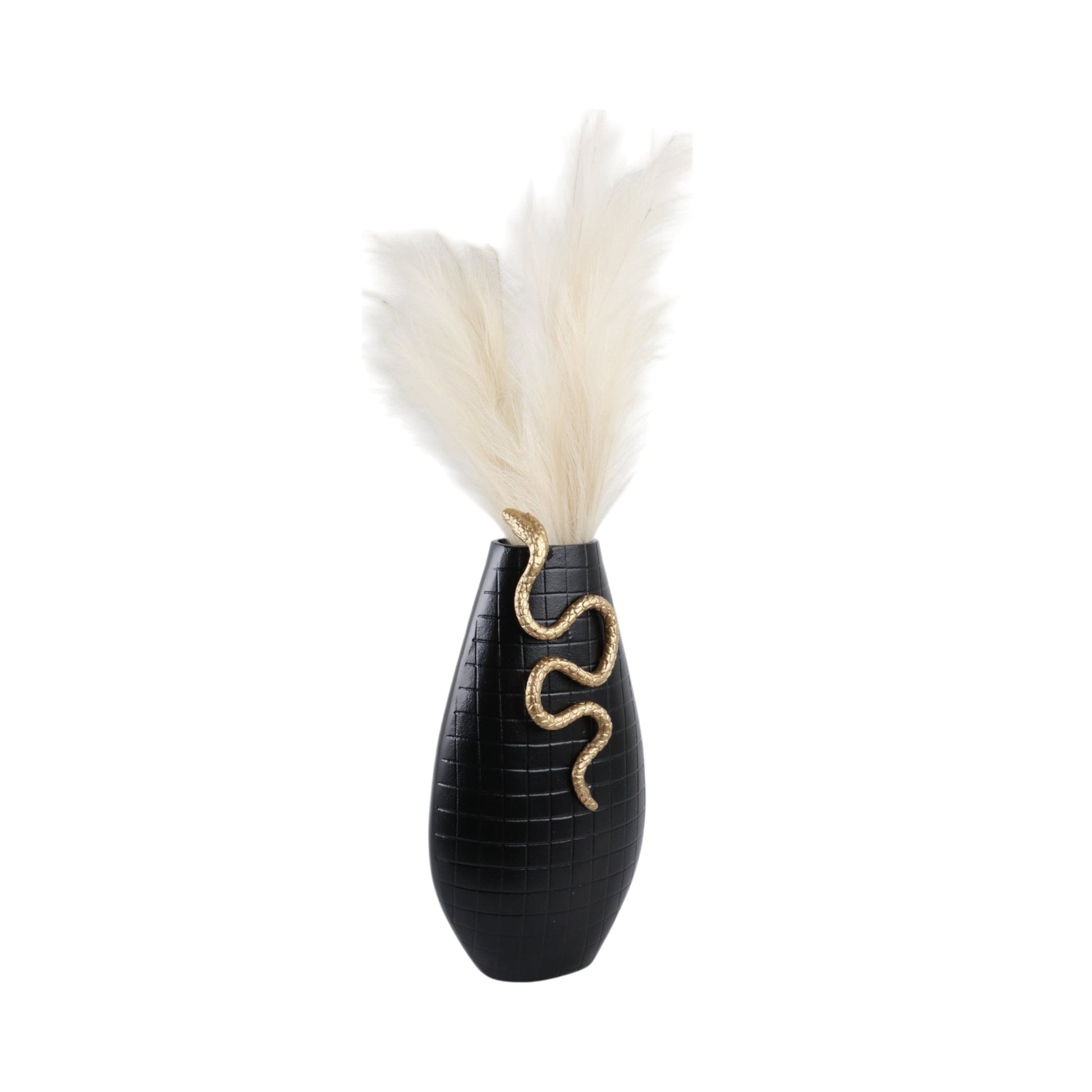 Curved Snake On Vase, Black/gold Vases and Jars| Sagebrook Home