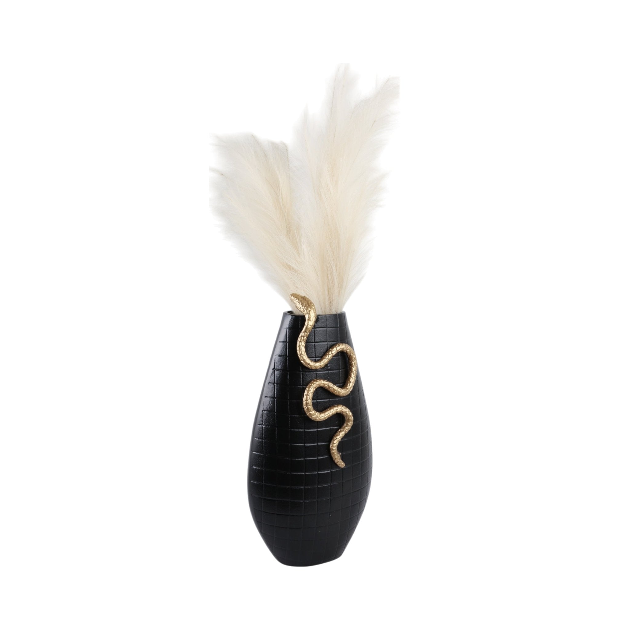Curved Snake On Vase, Black/gold Vases and Jars| Sagebrook Home